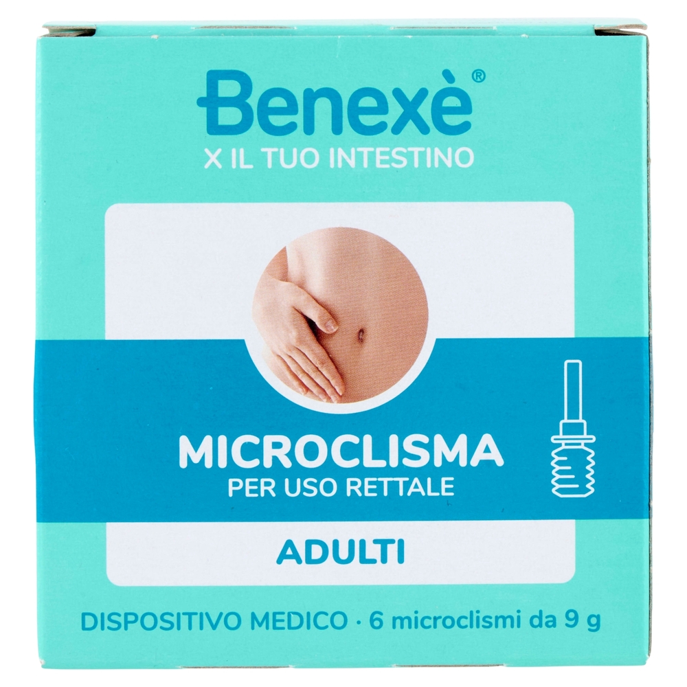 Benexè Intestino Microclismi con Glicerolo, Malva e Camomilla Adulti 6 x 9 g